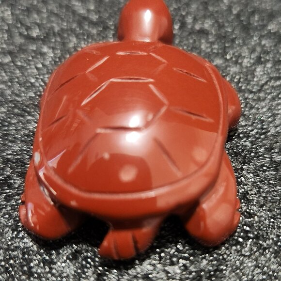 Turtle Figurine Red Stone Decorative/Collectible Small Hand Carved Vintage READ - Picture 8 of 15